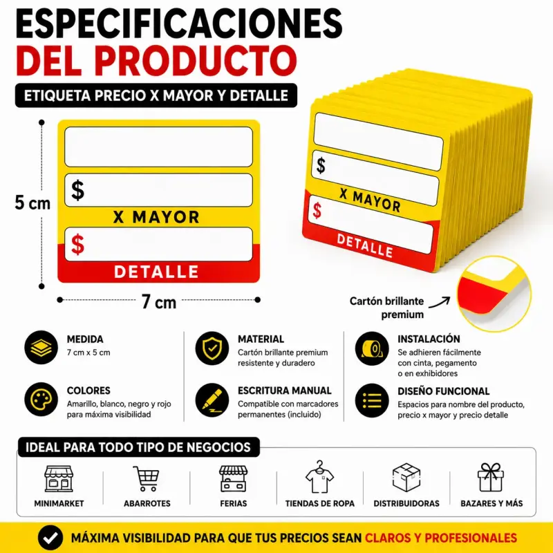 Carteles Para Poner Precios X Mayor Y Detalle 1000 - 6