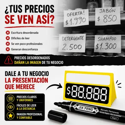 Carteles Para Poner Precios 5x7 Cm Pack 1000 + Mar - miniatura 2