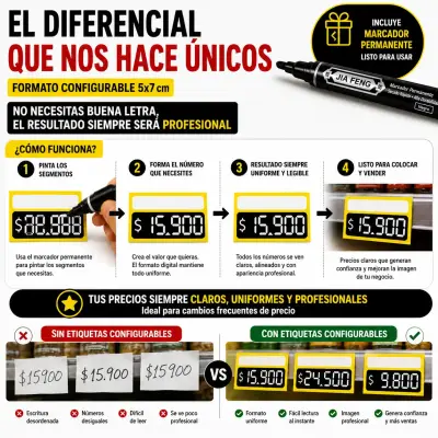 Carteles Para Poner Precios 5x7 Cm Pack 1000 + Mar - miniatura 4