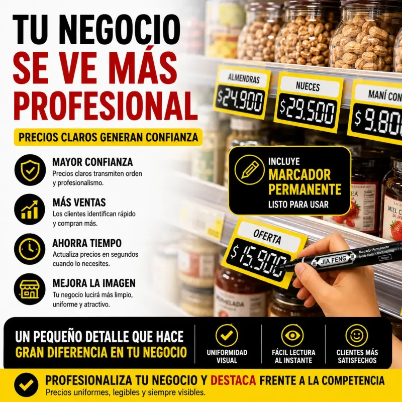 Carteles Para Poner Precios 5x7 Cm Pack 1000 + Mar - 5