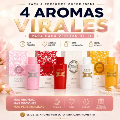 Pack 4 Perfumes Mujer 100ml Dulce Seduccion - miniatura 1
