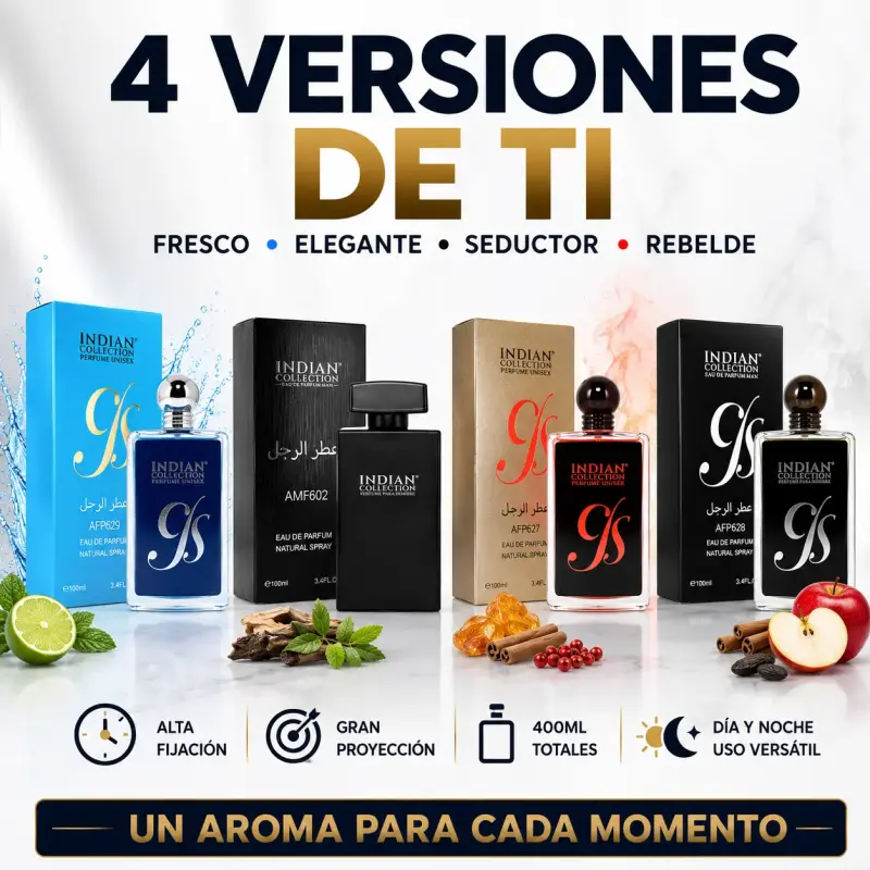 Pack 4 Perfumes Hombre 100ml Inspiración 9pm 9am - 1