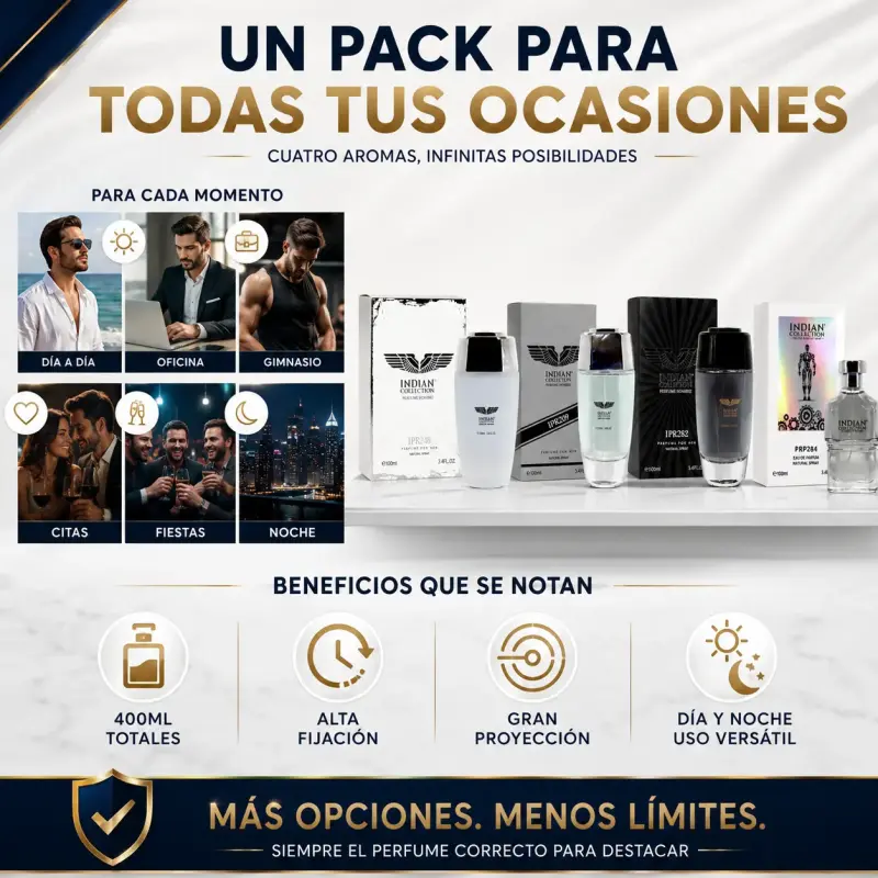 Pack 4 Perfumes Hombre 100ml Victorios Aqua Intens - 4
