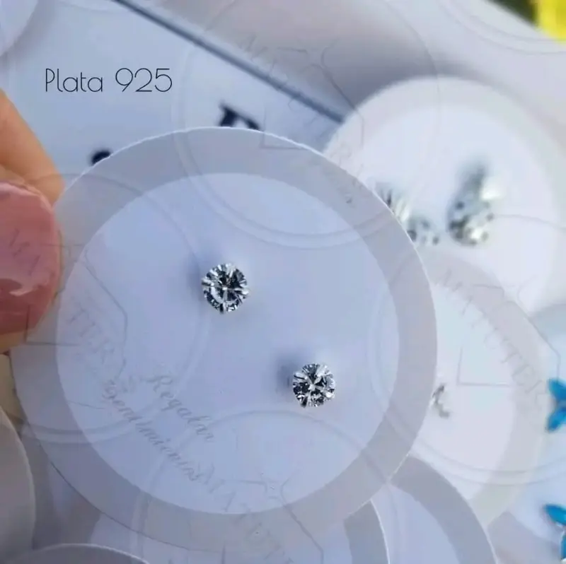 Aros de plata 925 con diseño de estrella - 3