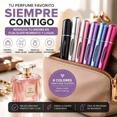 Atomizadores Perfume Recargables 5ml Pack 6 Portat - miniatura 1