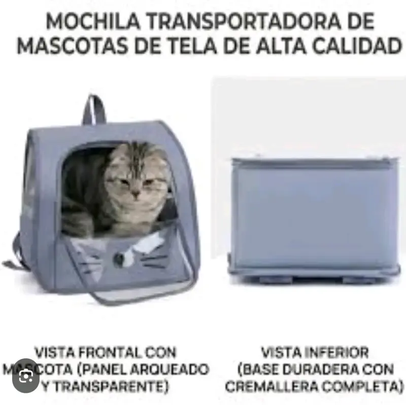 Mochila transportadora para mascotas pequeñas Hellocat - 2