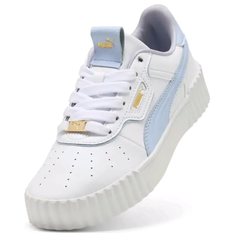 Zapatillas deportivas blancas y celestes Puma para mujer - 1