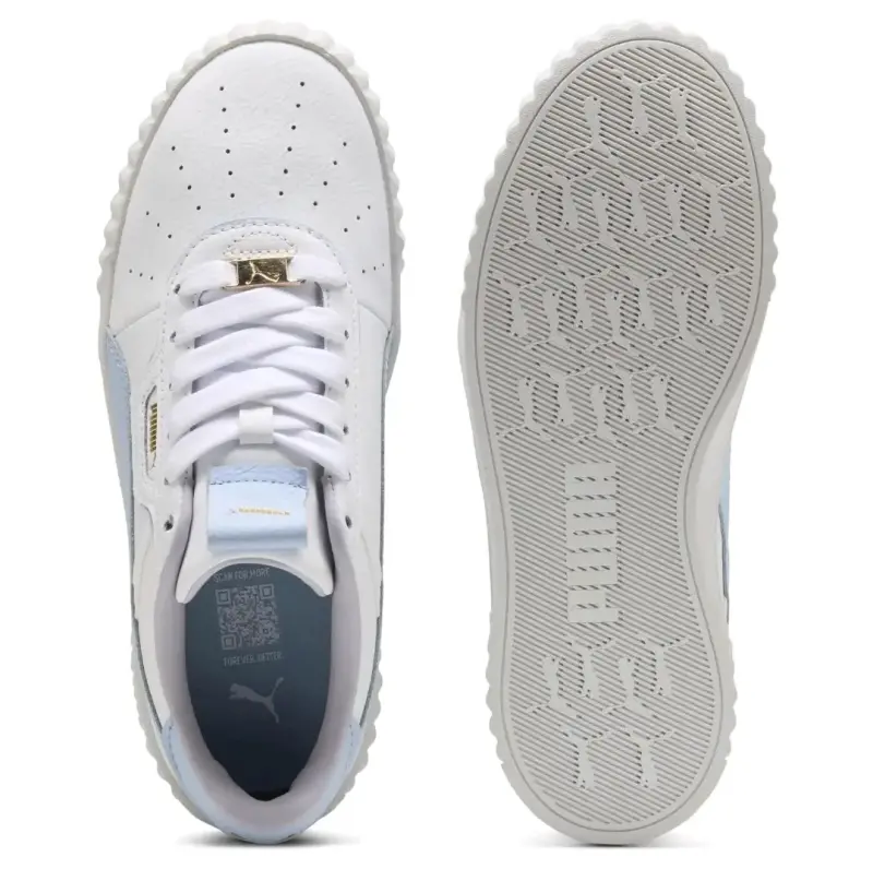 Zapatillas deportivas blancas y celestes Puma para mujer - 2