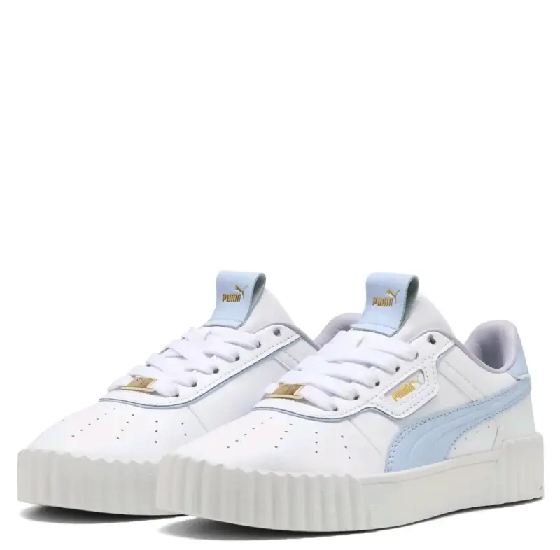 Zapatillas deportivas blancas y celestes Puma para mujer - 3