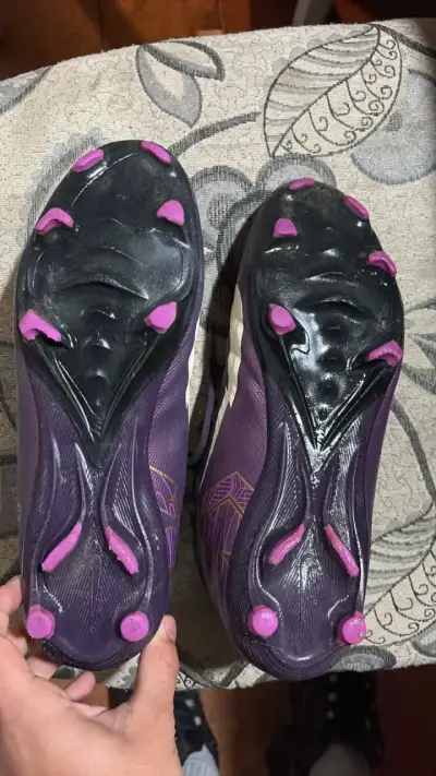 Botines de fútbol Nike Mercurial morados - miniatura 3