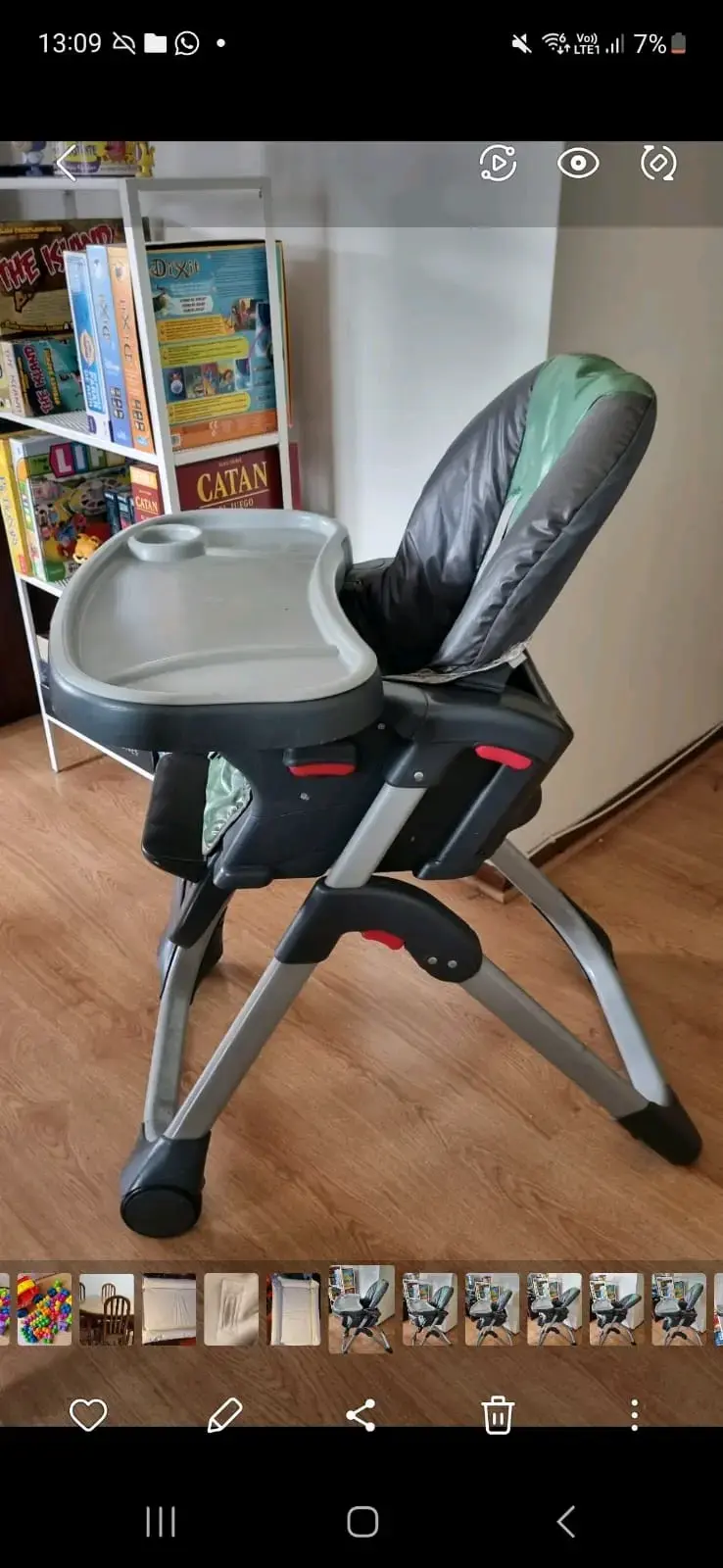 Silla de Comer para Bebé Graco Verde y Gris - 2