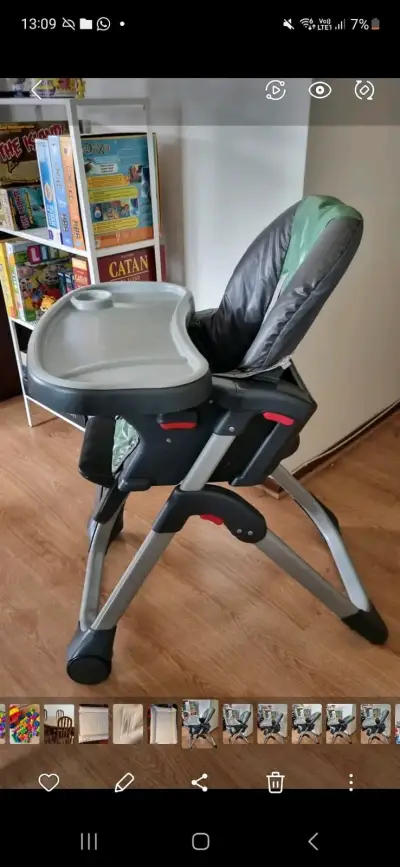 Silla de Comer para Bebé Graco Verde y Gris - miniatura 2