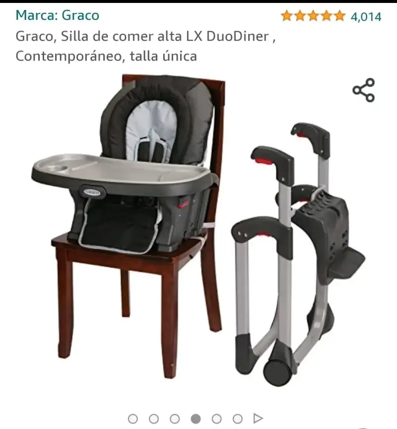 Silla de Comer para Bebé Graco Verde y Gris - 5
