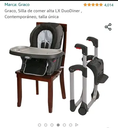 Silla de Comer para Bebé Graco Verde y Gris - miniatura 5