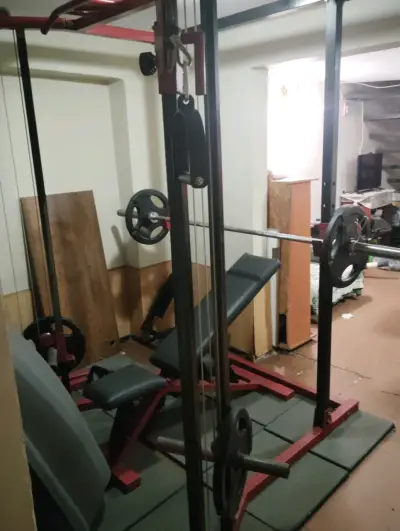 PowerRack con acc y barra olímpica - miniatura 1