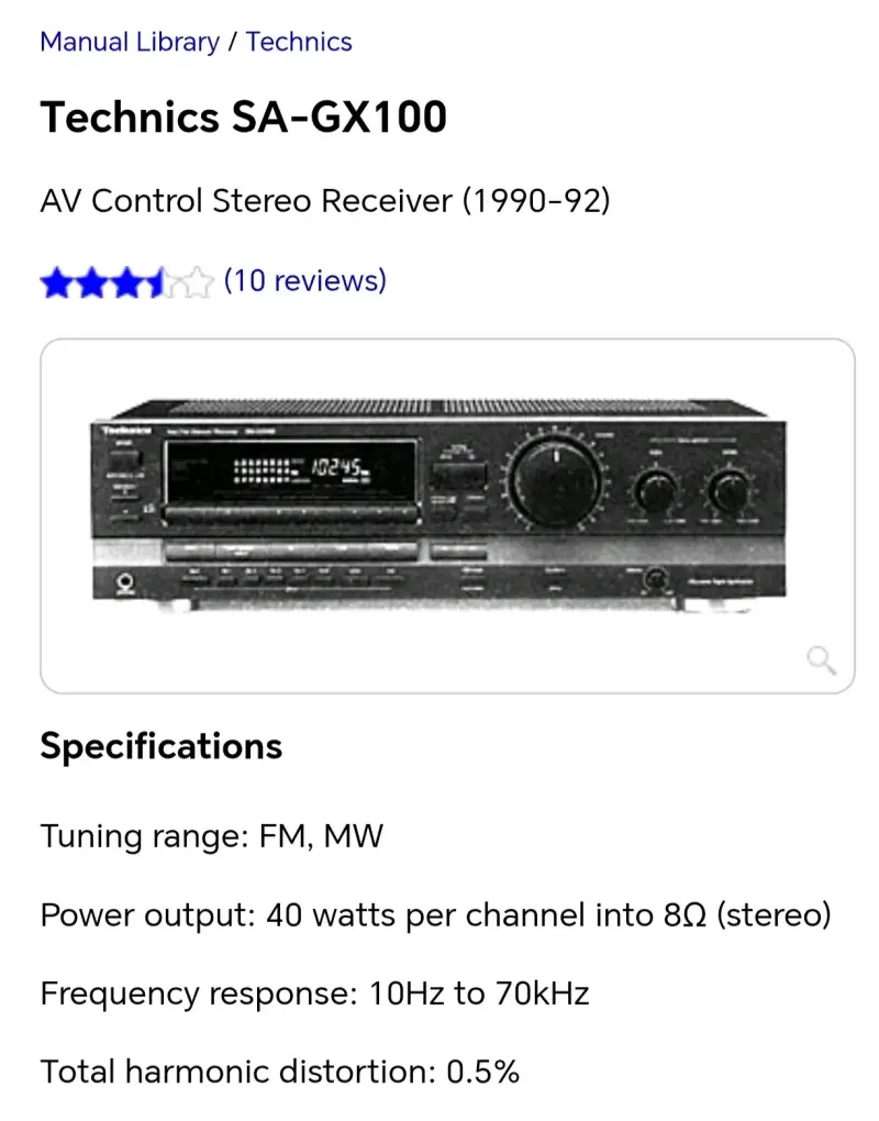 Technics receiver SA-GX100 - 6