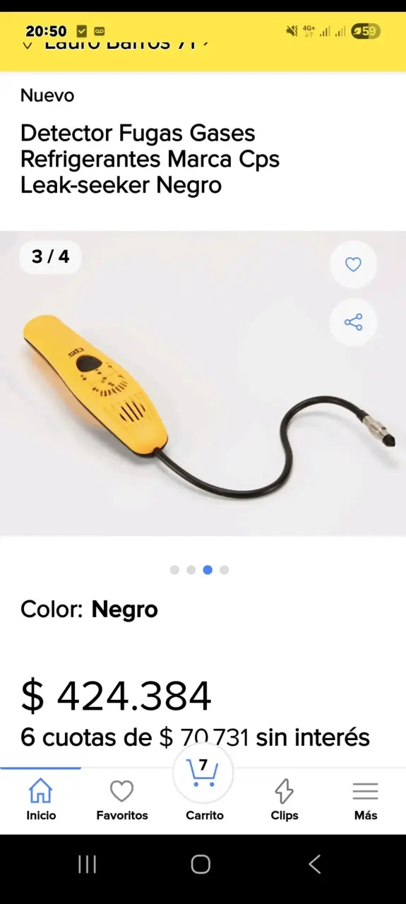 Detector de Fugas de Gases CPS Leak-seeker Negro