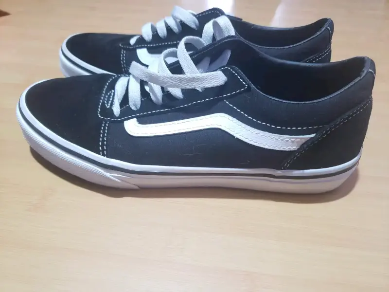 Zapatillas negras de lona Vans original - 2