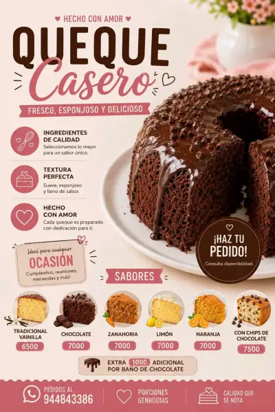 Queque casero fresco y delicioso - miniatura 2