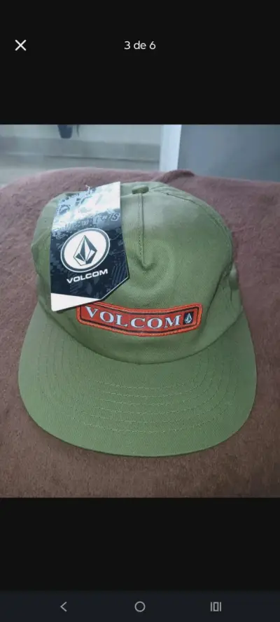 Gorra verde Volcom con logo bordado - miniatura 1