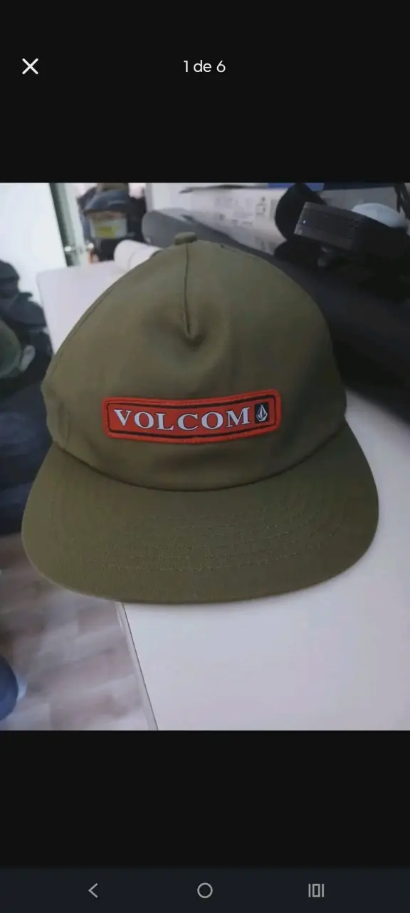 Gorra verde Volcom con logo bordado - 2