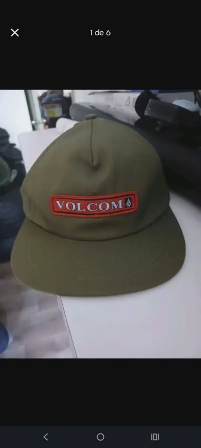 Gorra verde Volcom con logo bordado - miniatura 2