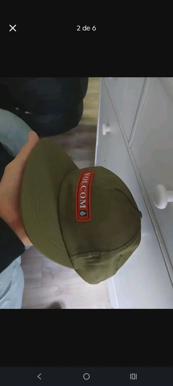 Gorra verde Volcom con logo bordado - 3
