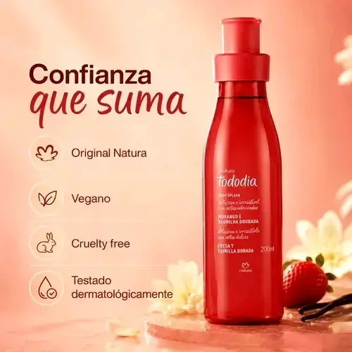 Spray Corporal Natura Tododia Fresia y Vainilla Dorada