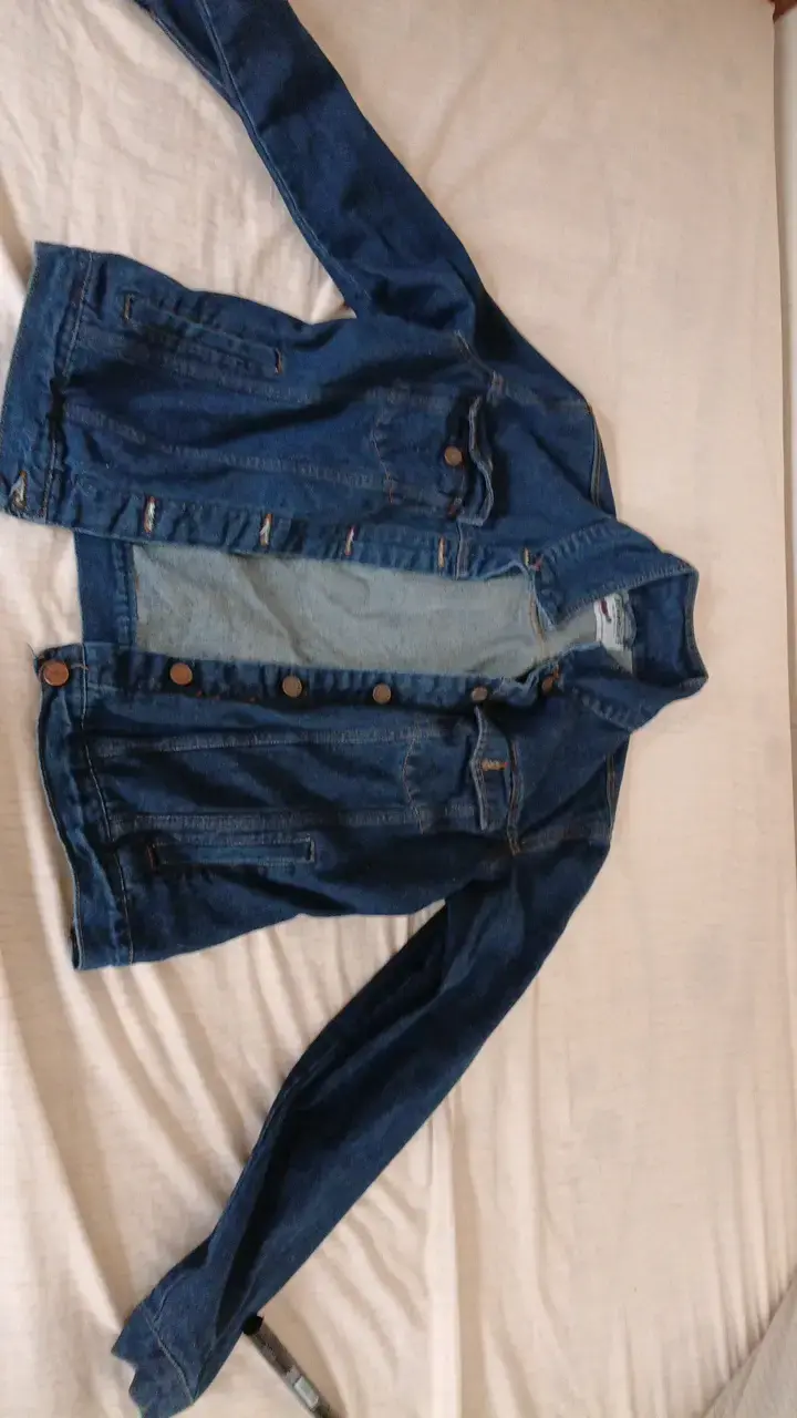 Chaqueta de mezclilla azul para hombre - 2