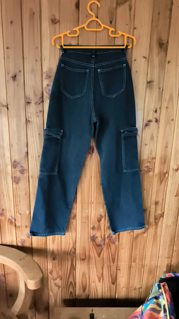 Pantalones cargo de mezclilla para niña 12 - 2