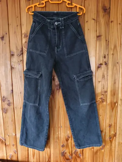 Pantalones cargo de mezclilla para niña 12 - miniatura 1