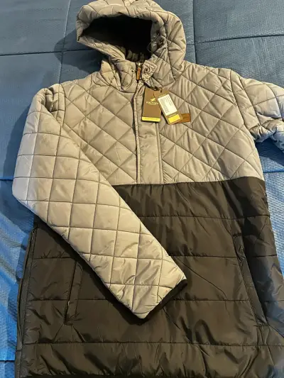 Chaqueta acolchada gris y negra para hombre - miniatura 1