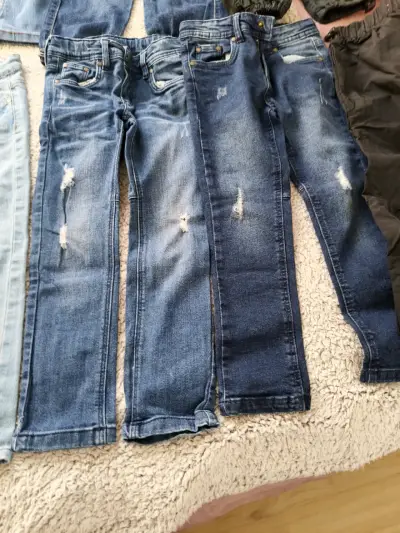 Lote de pantalones para niños en mezclilla y cargo - miniatura 3