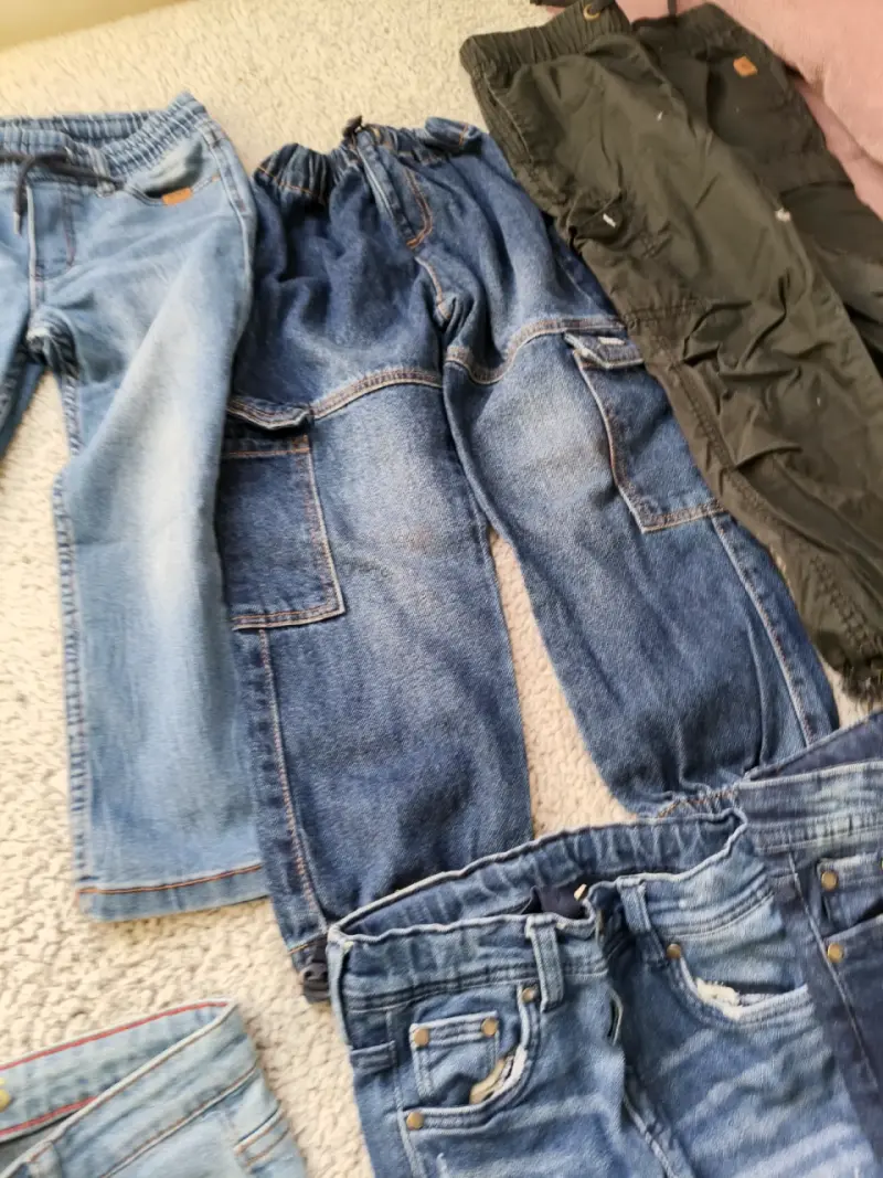 Lote de pantalones para niños en mezclilla y cargo - 5