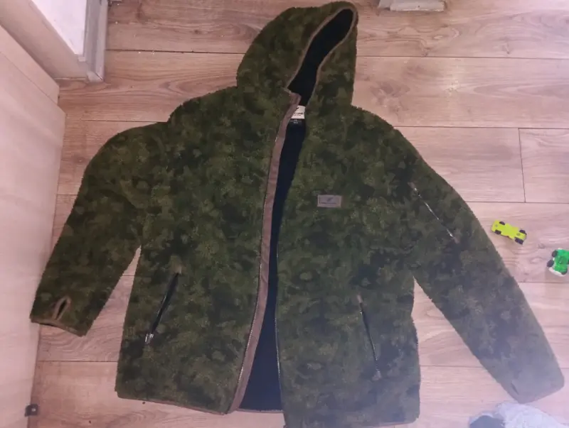 Chaqueta polar verde con capucha Falcon xl - 3