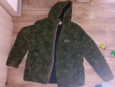 Chaqueta polar verde con capucha Falcon xl - miniatura 3