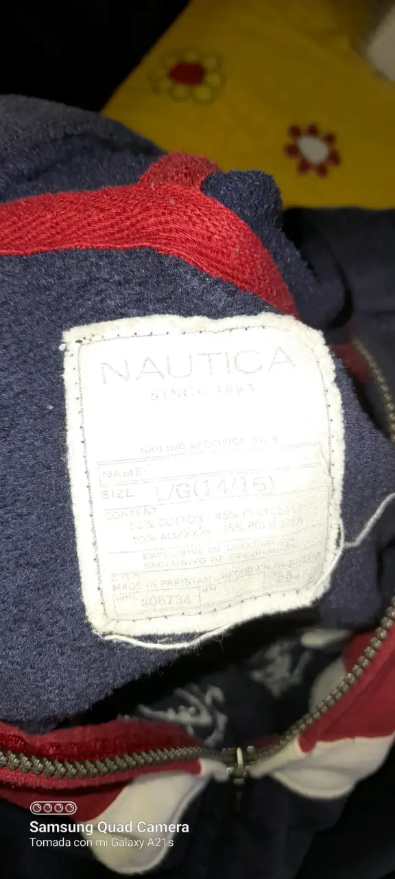 Polerón con capucha Nautica talla L niño - 3
