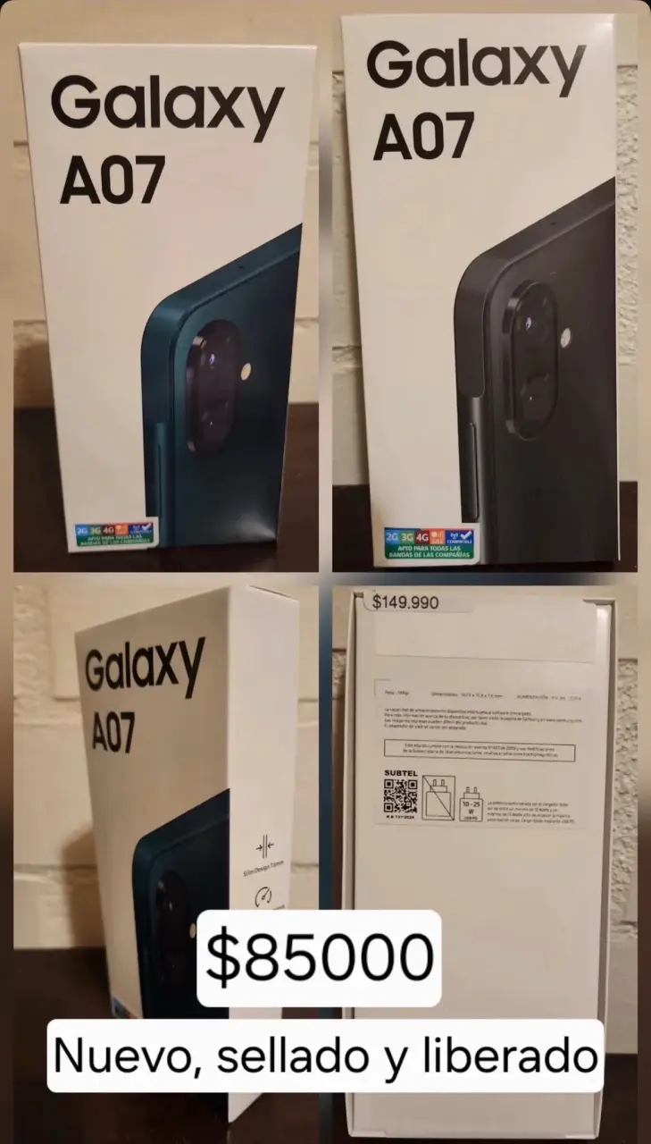 Smartphone Samsung Galaxy A07 nuevo