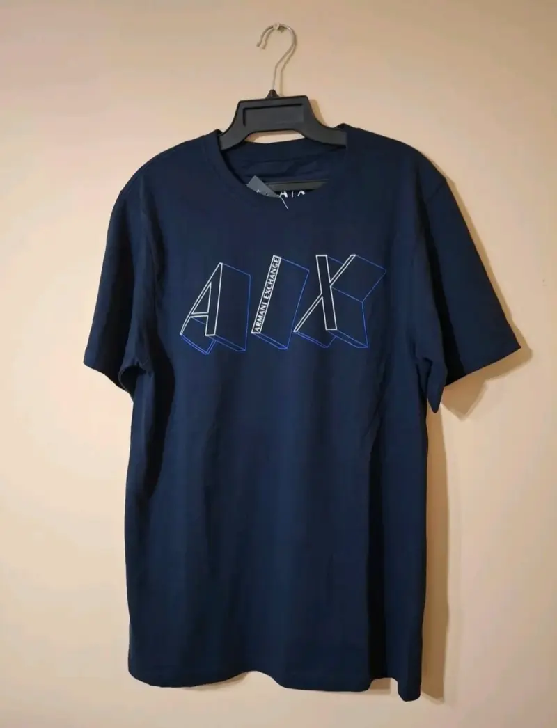 Polera Armani Exchange azul marino para hombre - 1