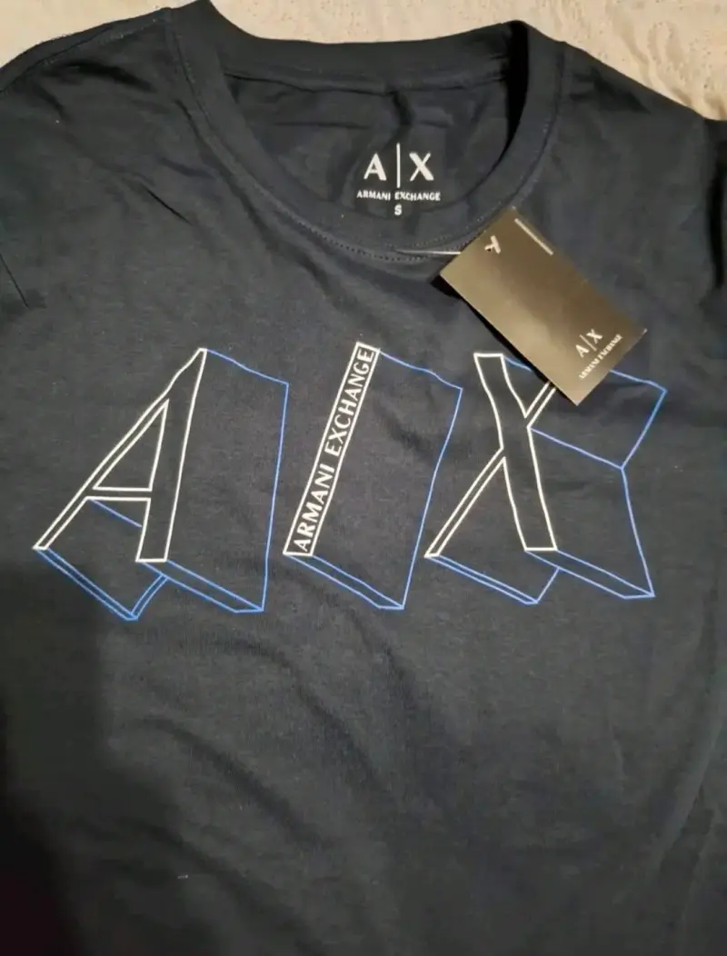 Polera Armani Exchange azul marino para hombre - 2