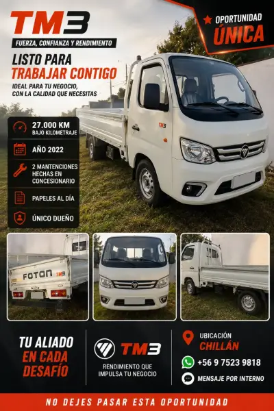 Camión Foton TM3 2022 con bajo kilometraje - miniatura 1