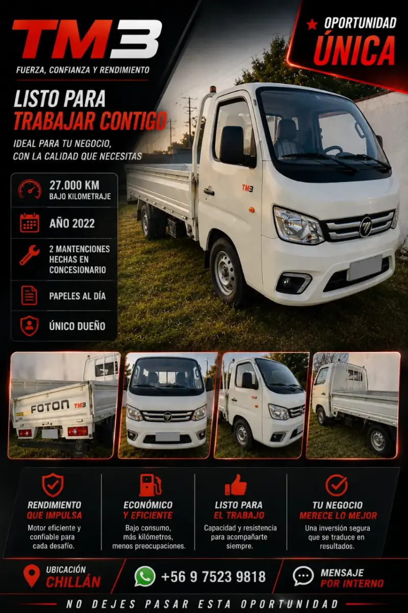 Camión Foton TM3 2022 con bajo kilometraje - 2