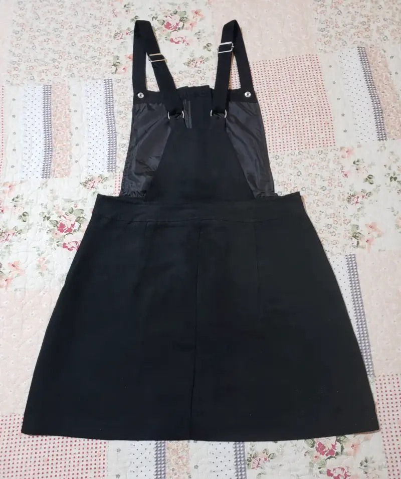 Vestido overol negro con cierre frontal - 2