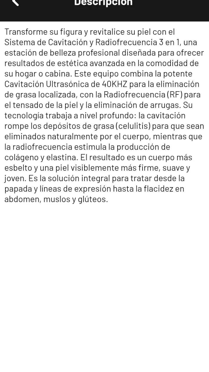Máquina de cavitación y radiofrecuencia facial y corporal 3 en 1 - 2