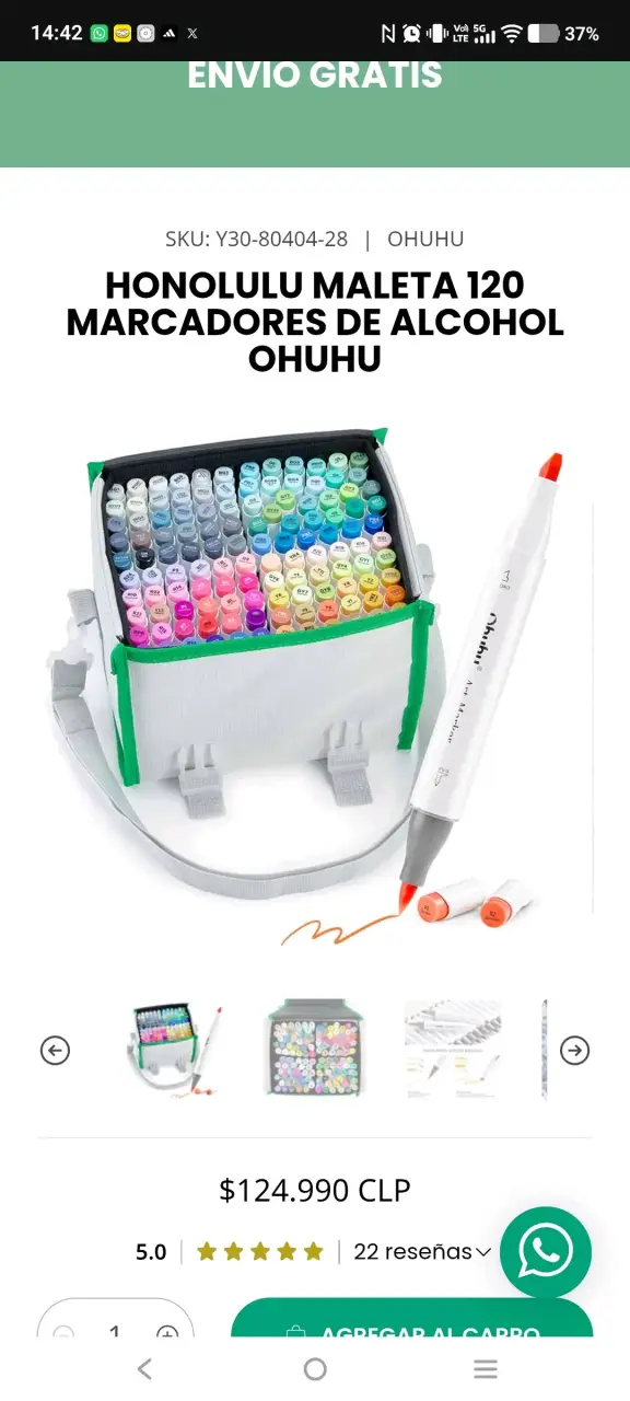Set de 120 marcadores de alcohol Ohuhu - 2