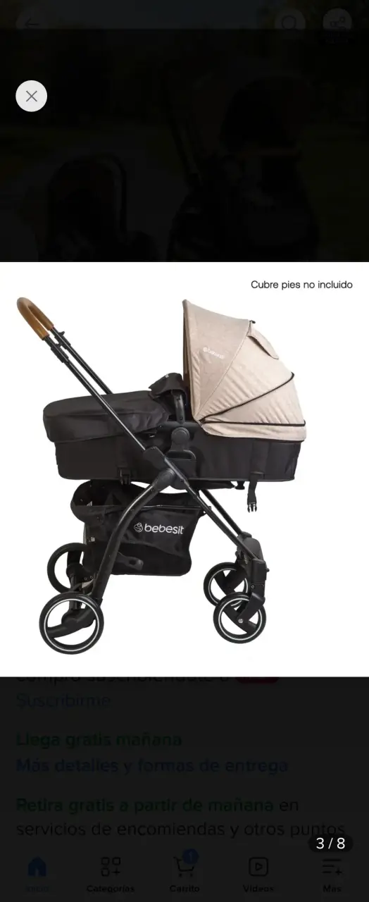 Coche de bebé Bebesit con silla de auto - 1
