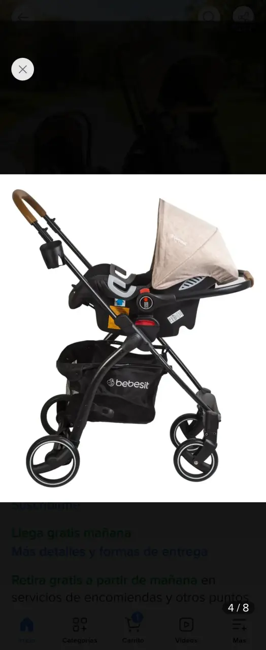 Coche de bebé Bebesit con silla de auto - 4