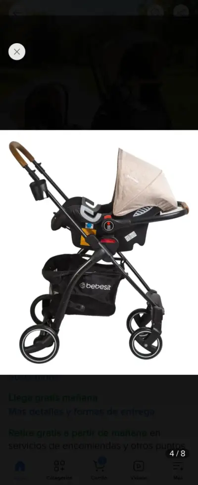 Coche de bebé Bebesit con silla de auto - miniatura 4