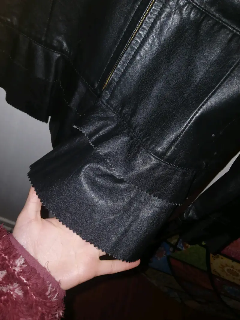 Chaqueta de cuero negra para mujer - 5