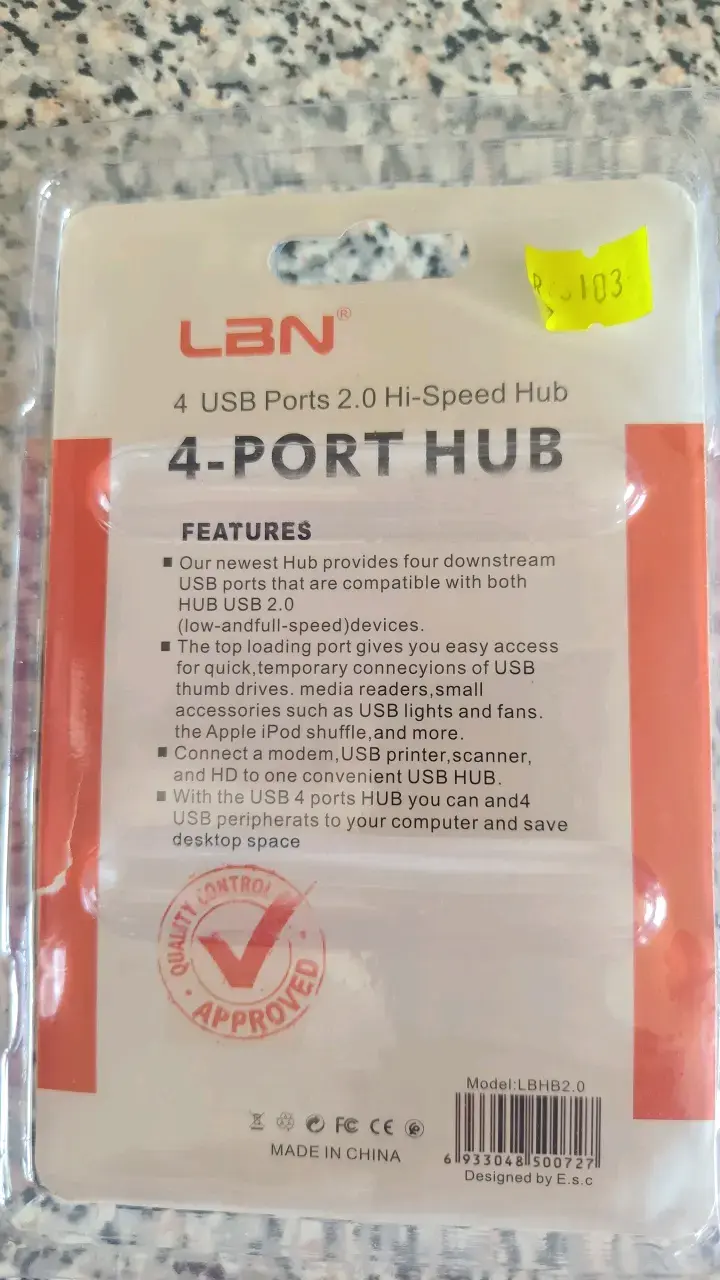 Hub USB 2.0 de 4 Puertos LBN Alta Velocidad - 2